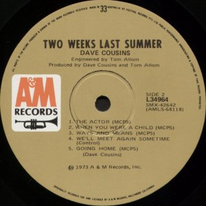Two Weeks Last Summer Aus side 2 label